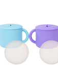 Silicone Snack Cups – Set of 2 with Lids