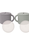 Silicone Snack Cups – Set of 2 with Lids