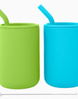 Silicone Straw Cups with Lids – 4 oz or 8 oz (Set of 2)