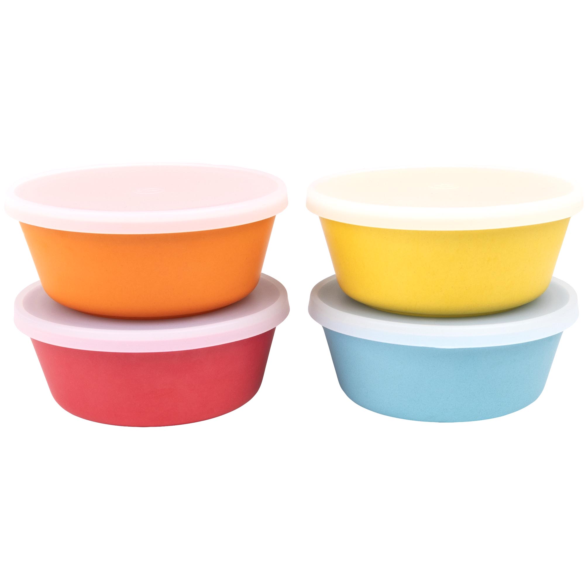 Bamboo Bowls with Lids (Set of 4) - 10 oz
