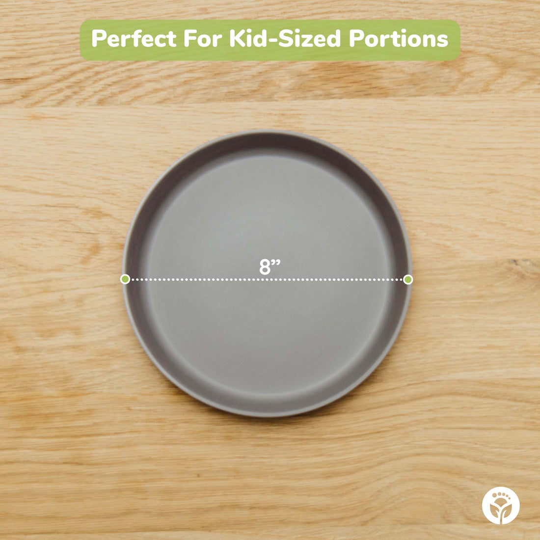 WeeSprout 4 Pack Round Divided Bamboo Kids Baby Toddler Child Dinnerware  Plates