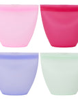 Reusable Silicone Snack Bags – Set of 4 (Kid-Sized)