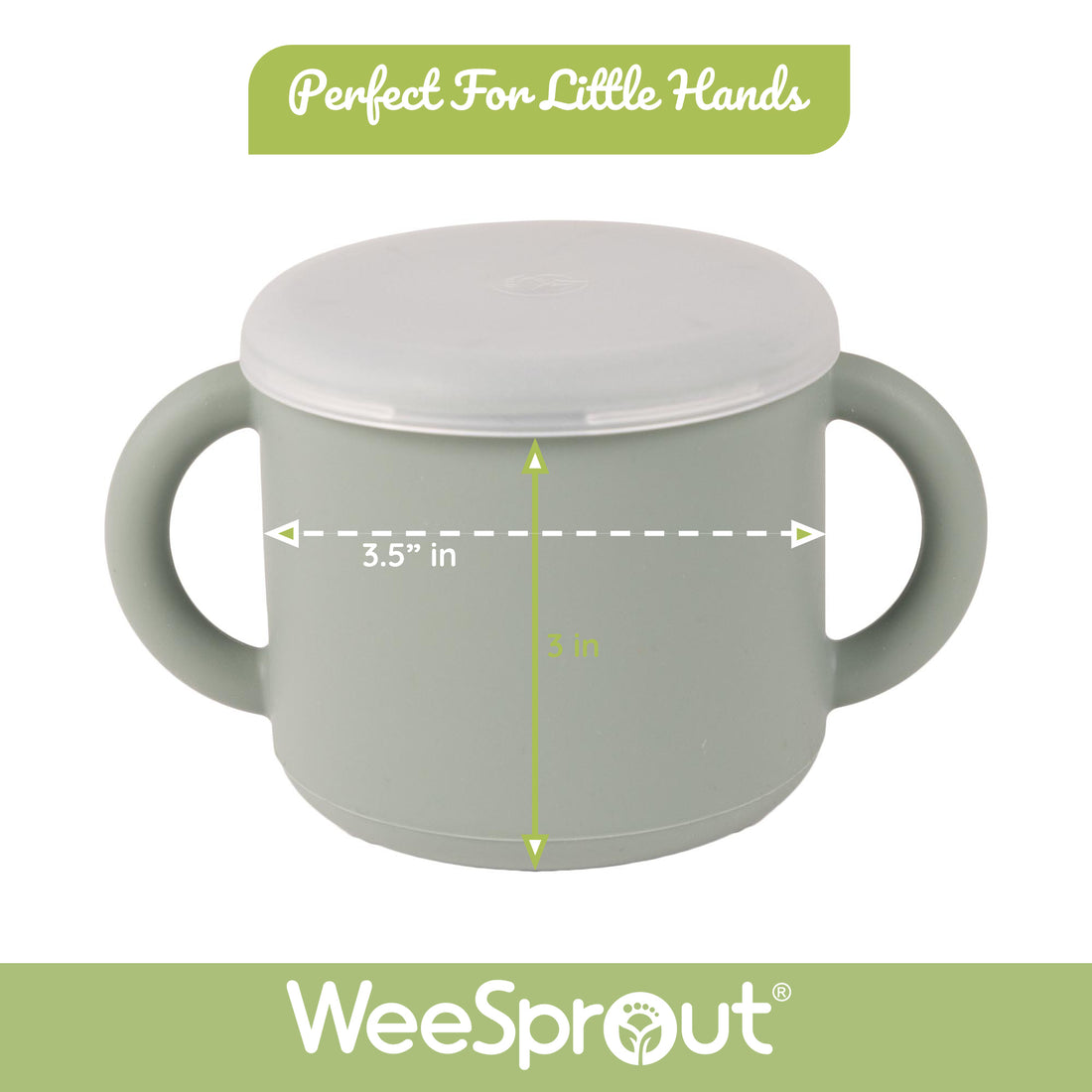 WeeSprout Glass Cups With Lids & Straws, Spill-resistant Cups for