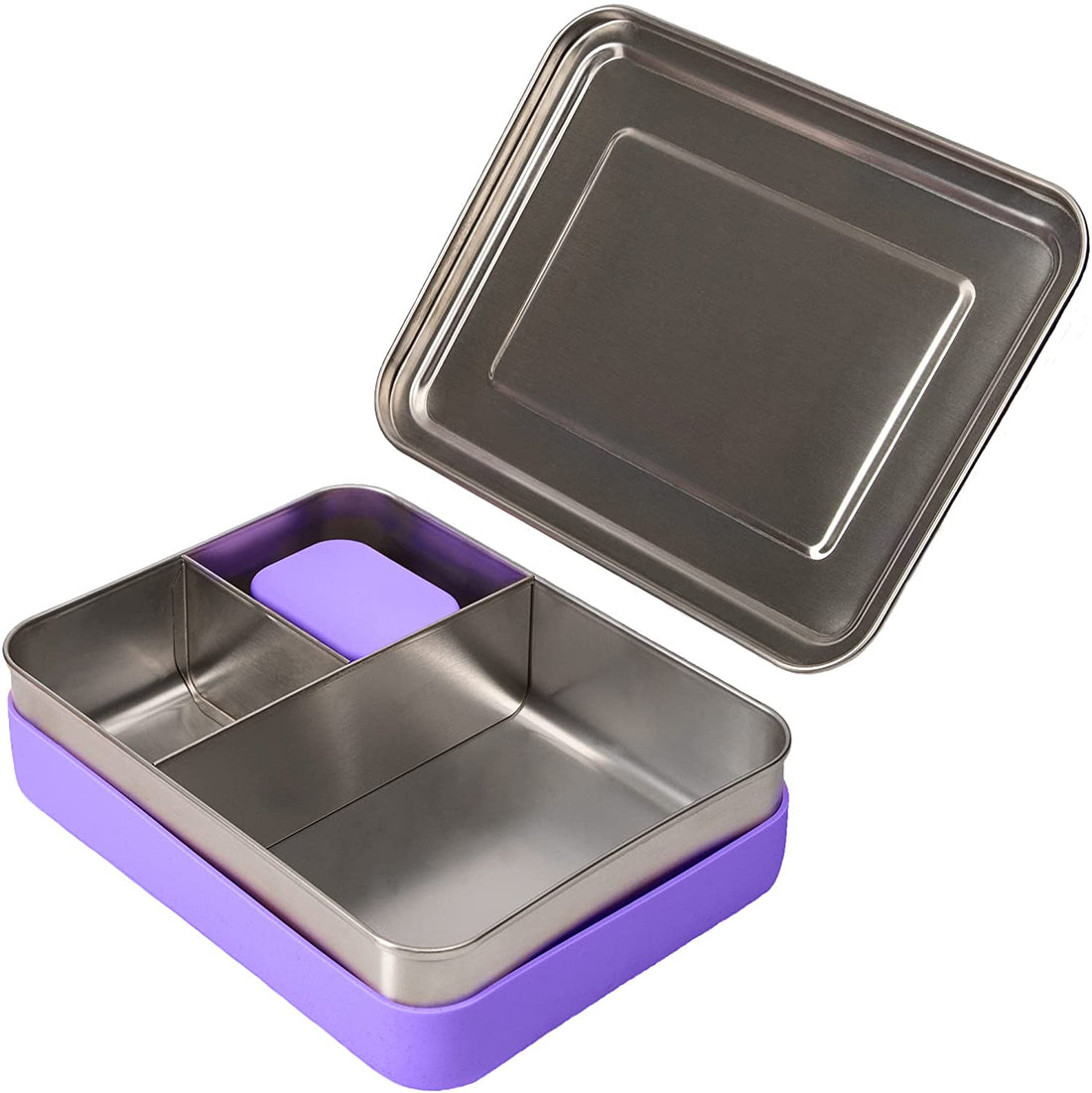 Section Bento Box Lunch Box Set Slim with Silicone Cups for Bento