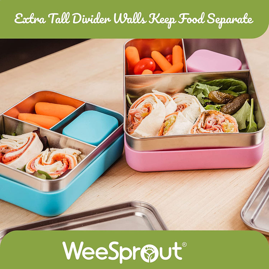 Large Kids Lunch Bento Box With Silicone Sleeve