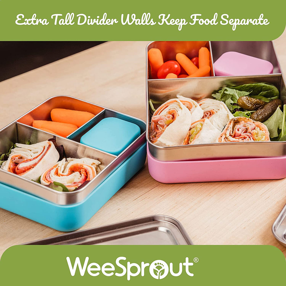 Dropship Portable Hermetic Grid Lunch Box School Children Student Bento Box  With Fork Spoon Leakproof Microwavable Prevent Odor School to Sell Online  at a Lower Price