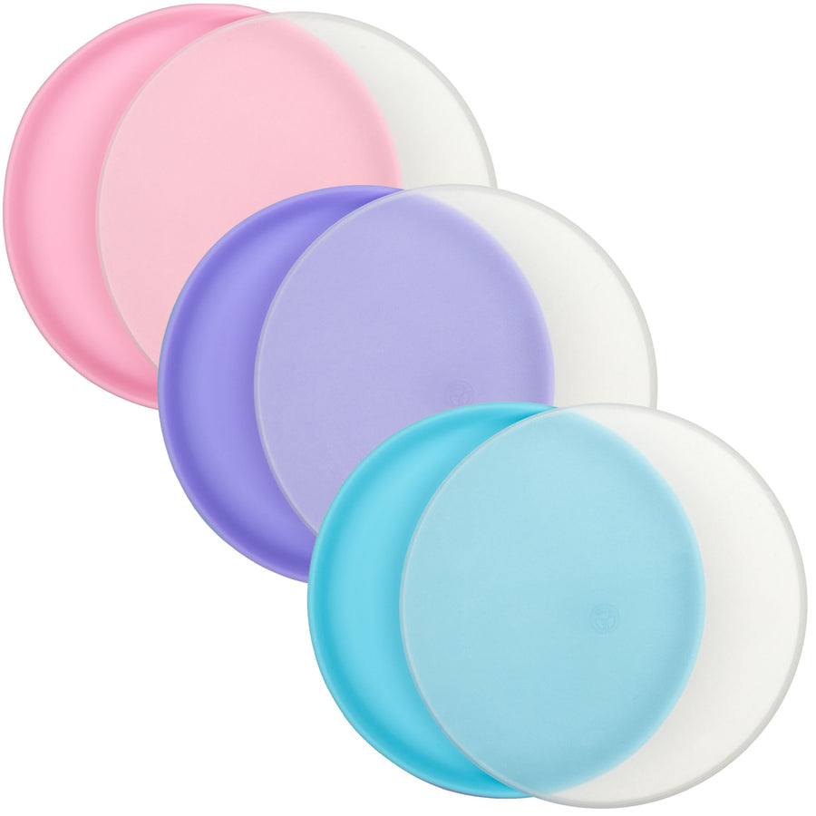 Kids or Toddler Undivided Silicone Plates with Lids