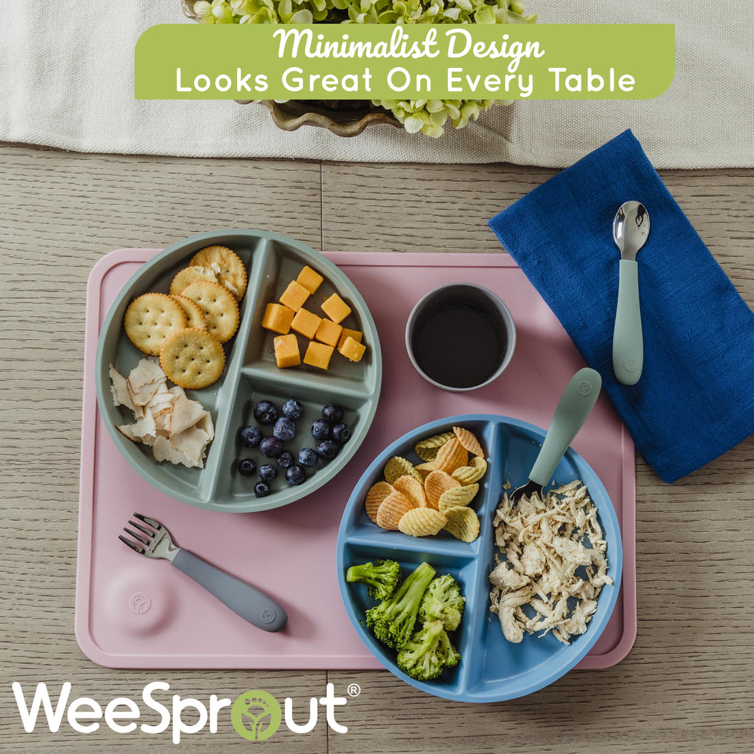 Bamboo Divided Kids or Toddler Plates