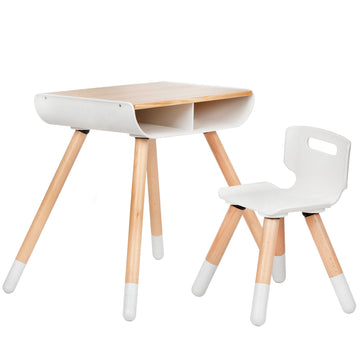 Kids Desk and Chair on white backround 