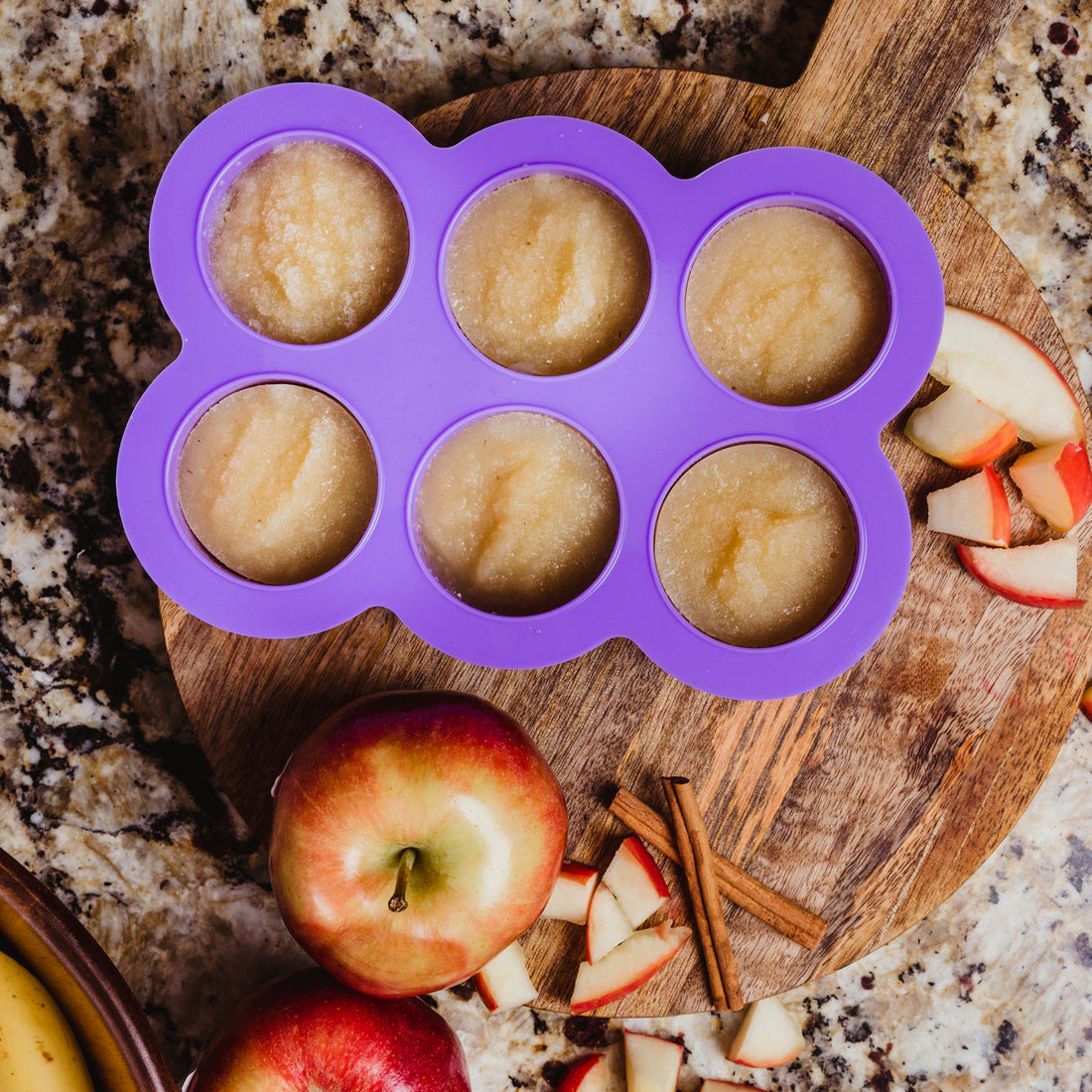 WEESPROUT Silicone Baby Food Freezer Tray with Clip-on Lid