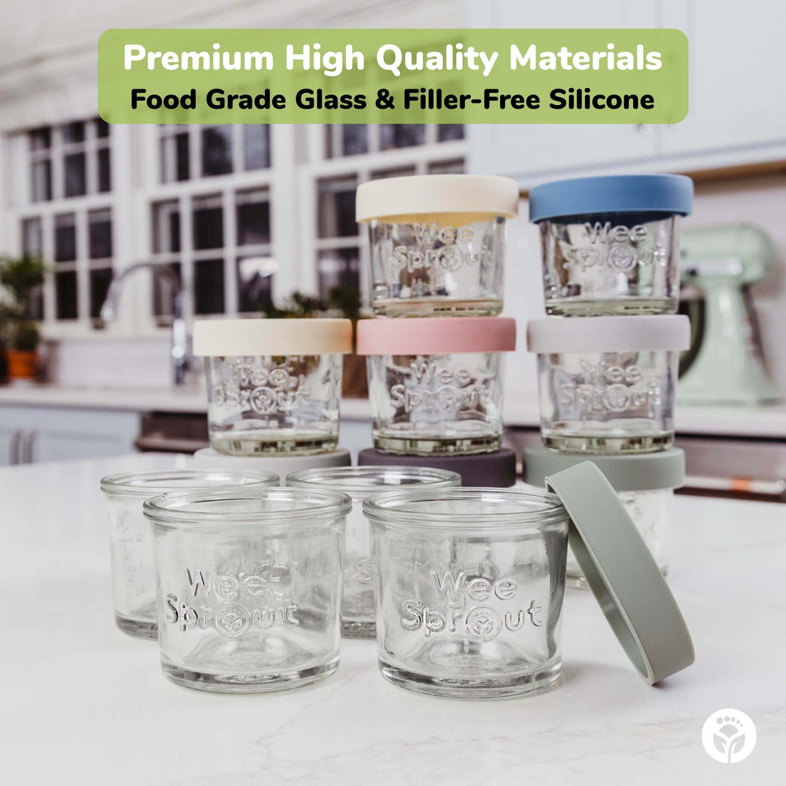 WeeSprout Glass Baby Food Containers