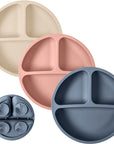 Silicone Suction Plates – Set of 3 (Lid Option Available)