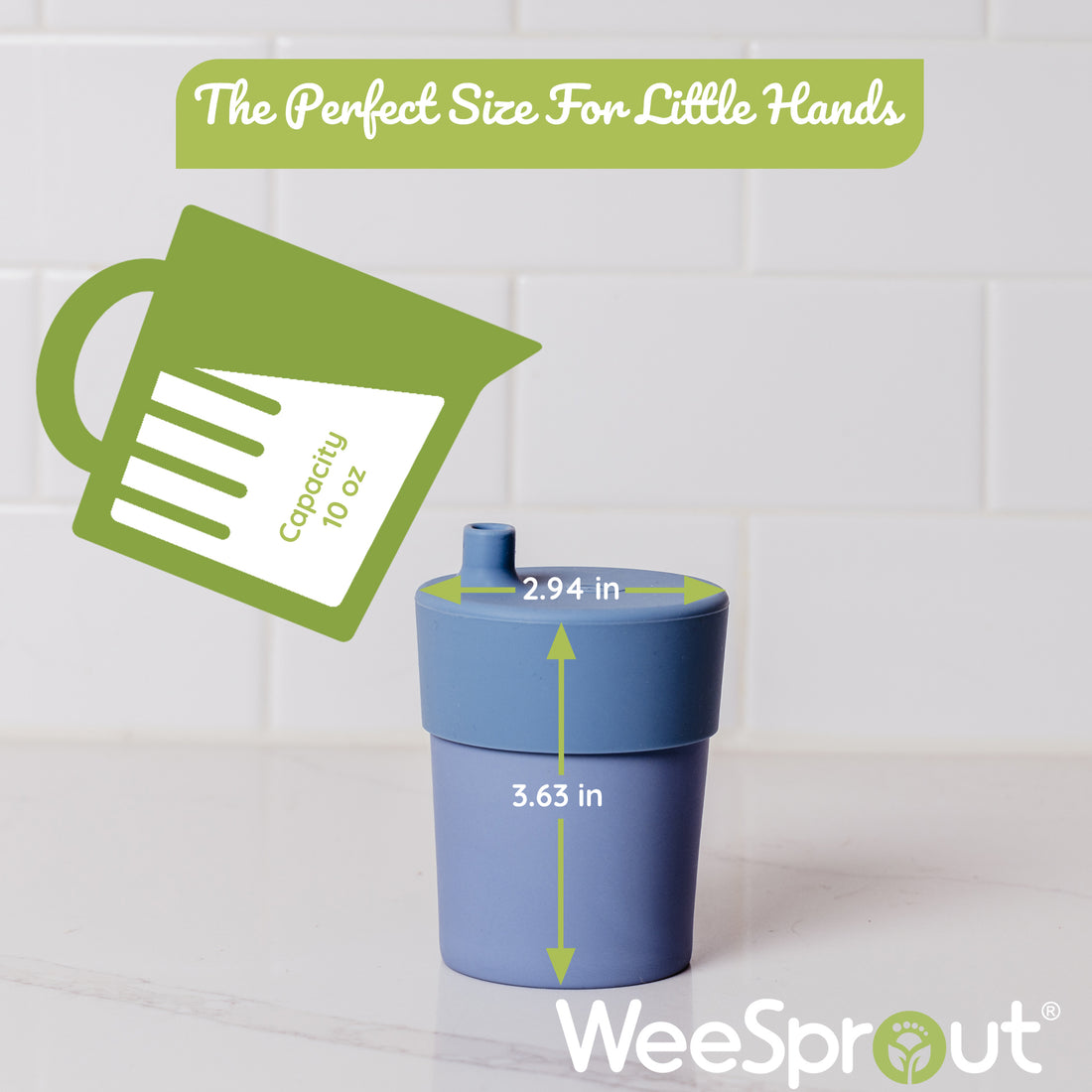 2-in-1 Stainless Steel Cups | WeeSprout Bright Green Purple Blue Gray / 12 oz by WeeSprout