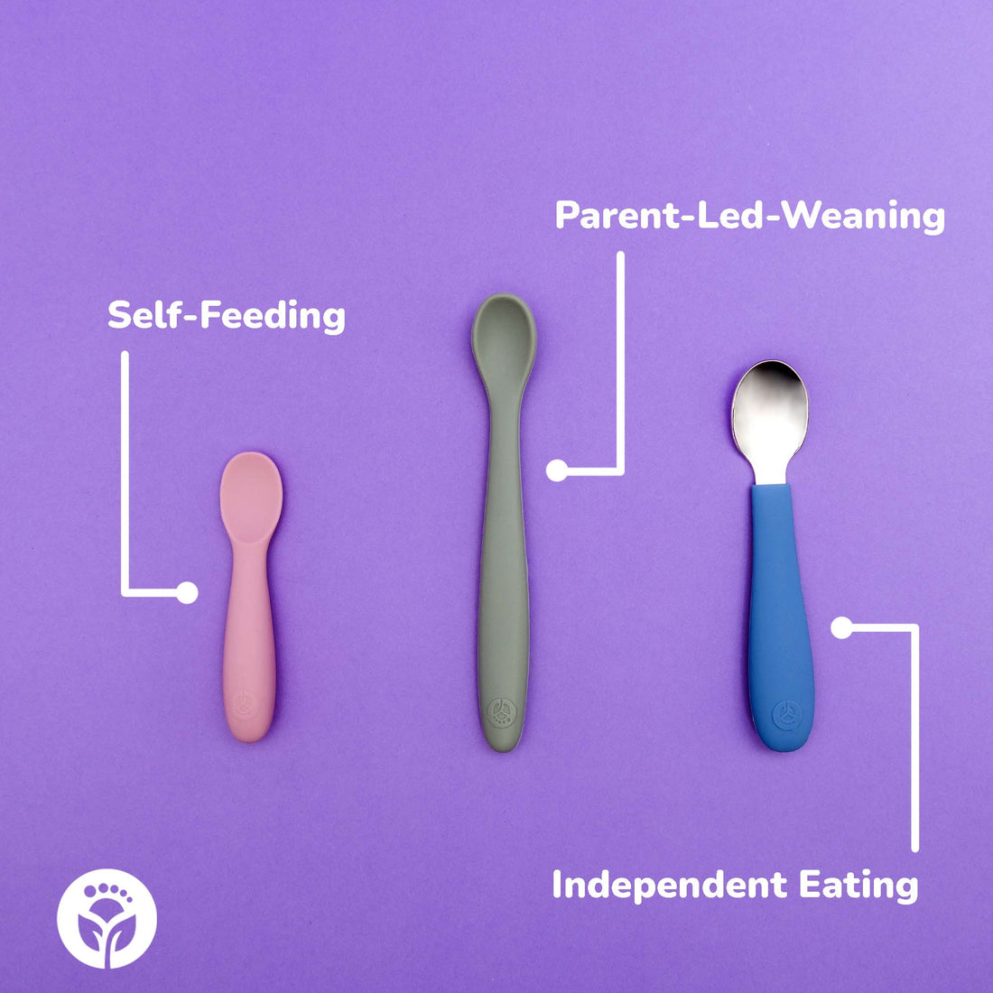 Baby Spoons - Self Feeding Set For Baby Led Weaning - Food Grade