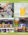 Glass Baby Food Storage Jars – 4 oz (Set of 6)