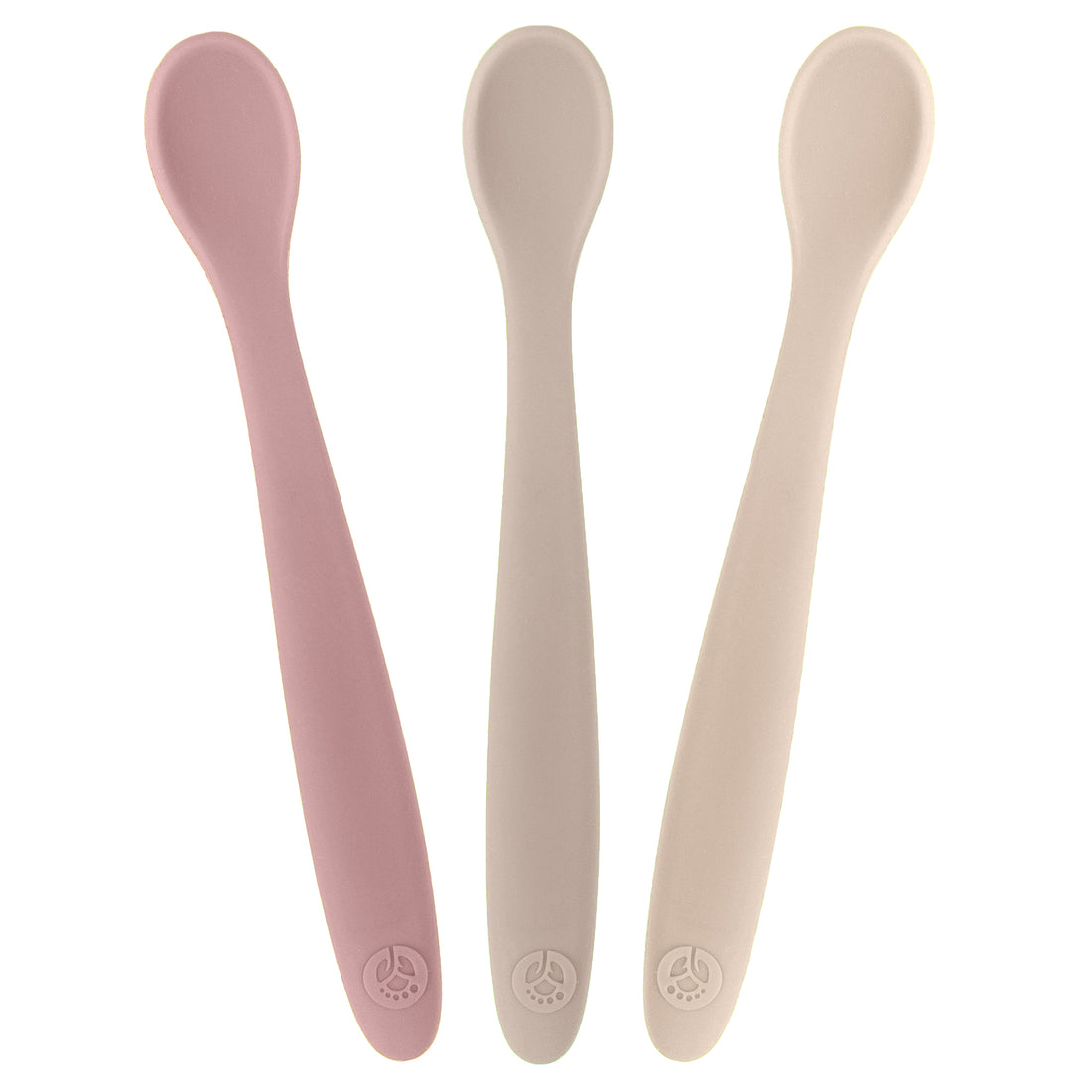 ME.FAN Silicone Baby Feeding Spoons [6 Pack] First Stage Baby Infant Spoons  - Baby Utensils Soft Training Spoon Self Feeding - Chew Spoon Set for