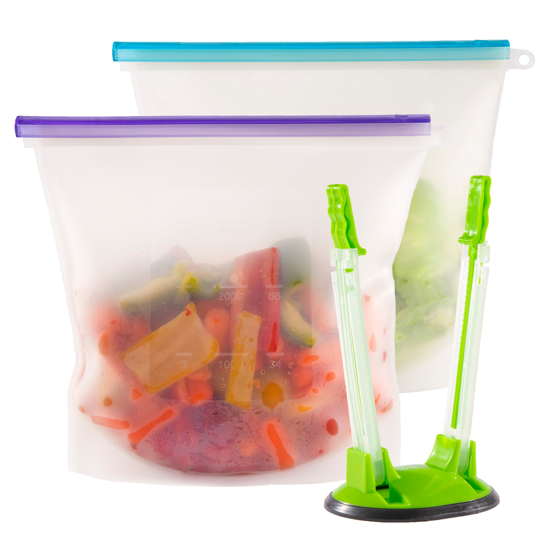10-Piece Reusable Silicone Storage Bags by Chef's Pride™