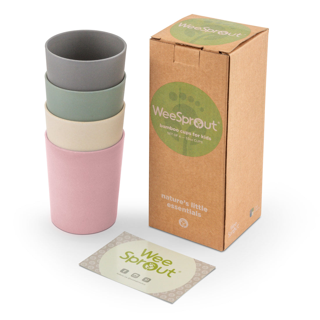  WeeSprout Bamboo Plates With 10 oz Bamboo Cups Bundle & 10 oz  Bamboo Bowls : Baby