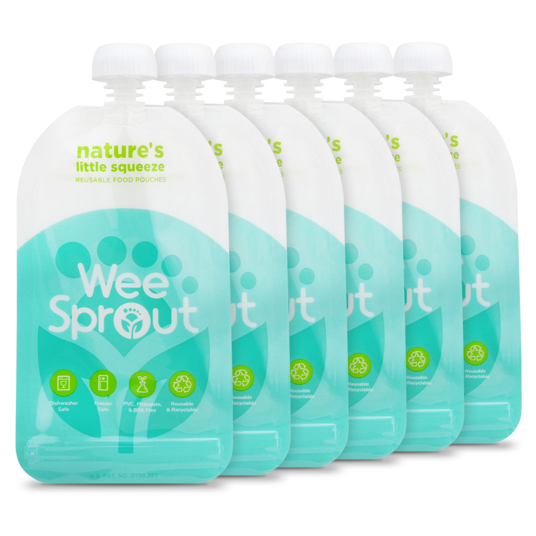 "Nature's Little Squeeze" Reusable Food Pouches - WeeSprout