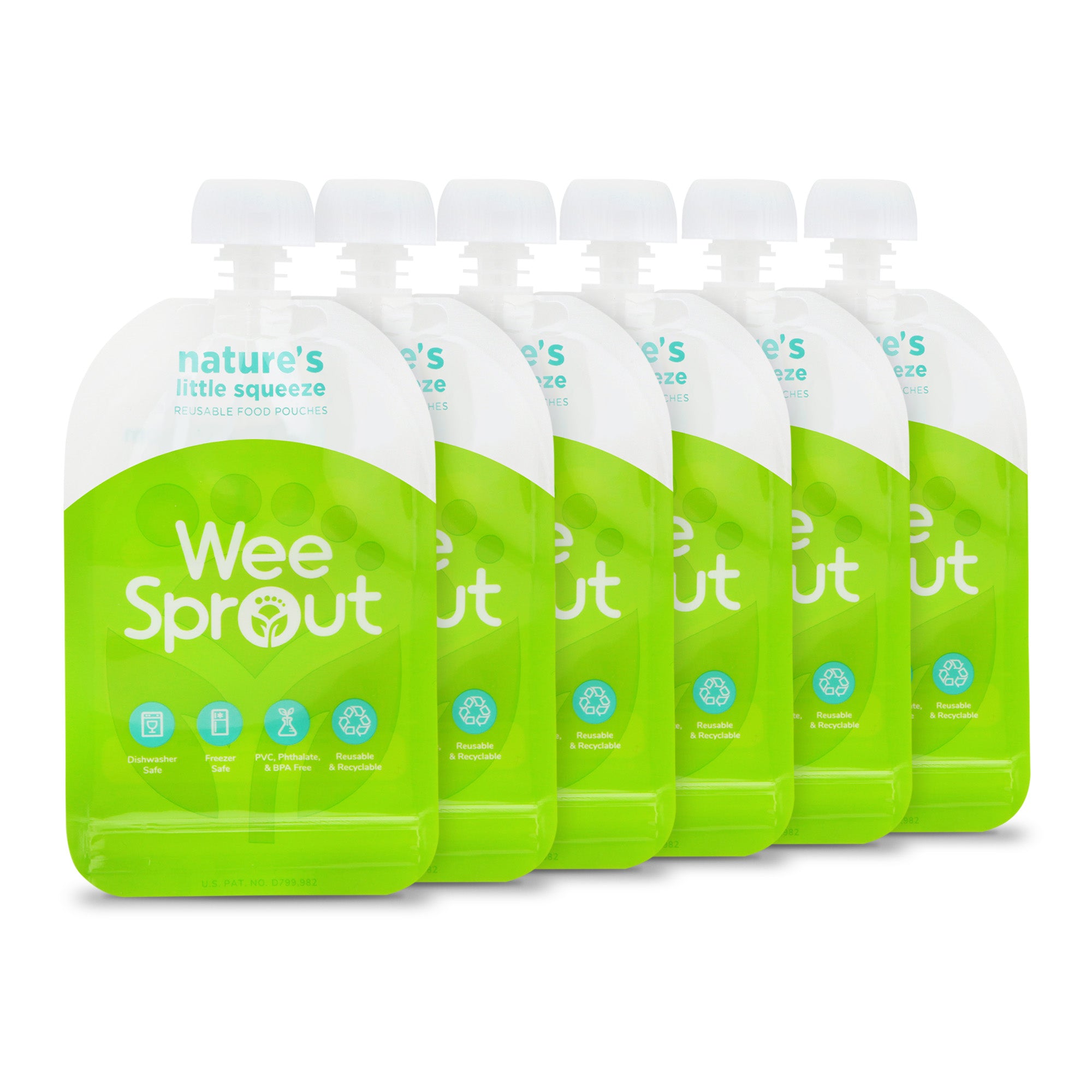 &quot;Nature&#39;s Little Squeeze&quot; Reusable Food Pouches - WeeSprout