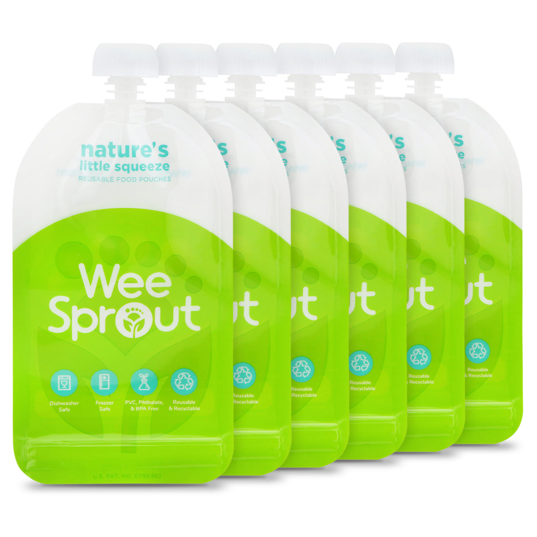 "Nature's Little Squeeze" Reusable Food Pouches - WeeSprout
