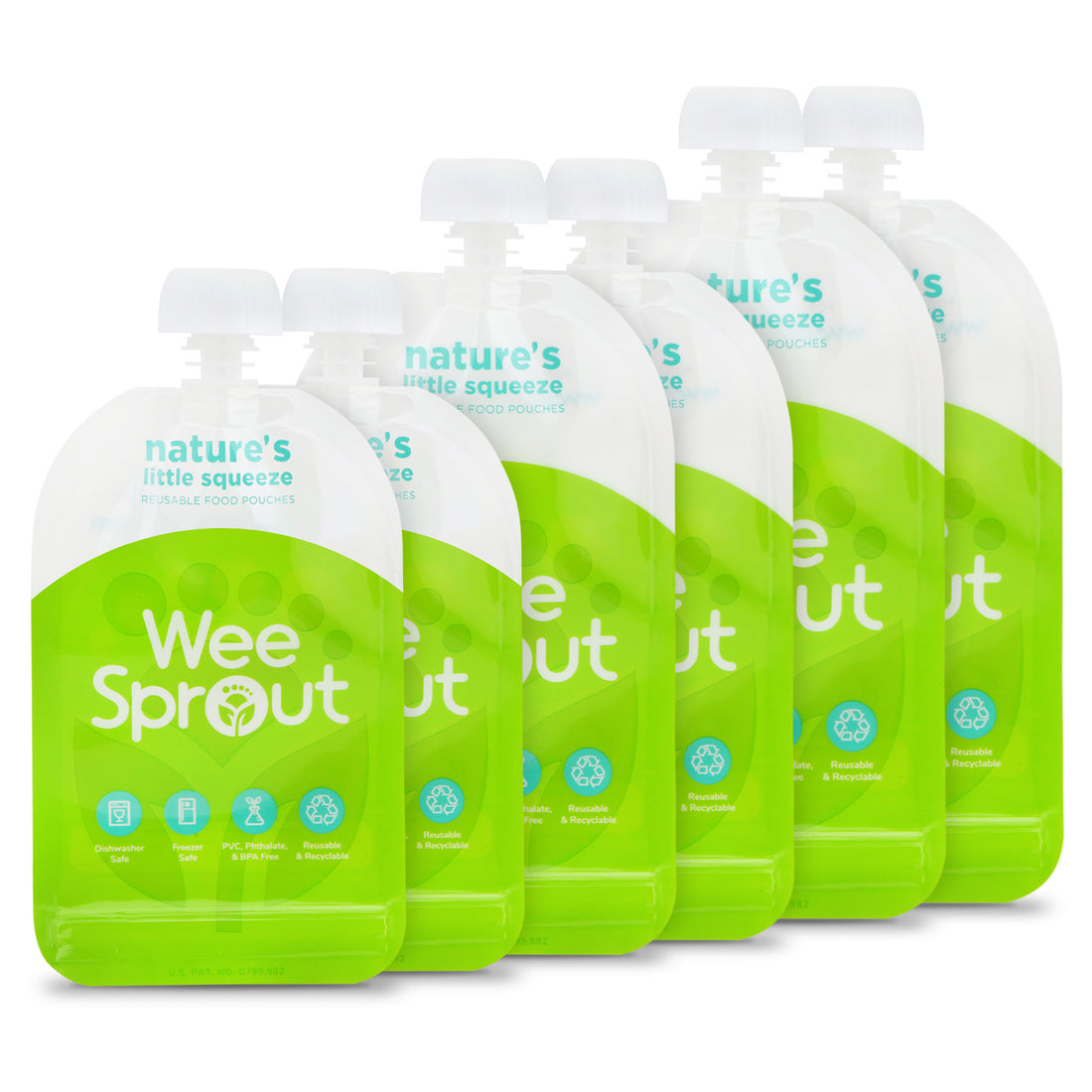 "Nature's Little Squeeze" Reusable Food Pouches - WeeSprout