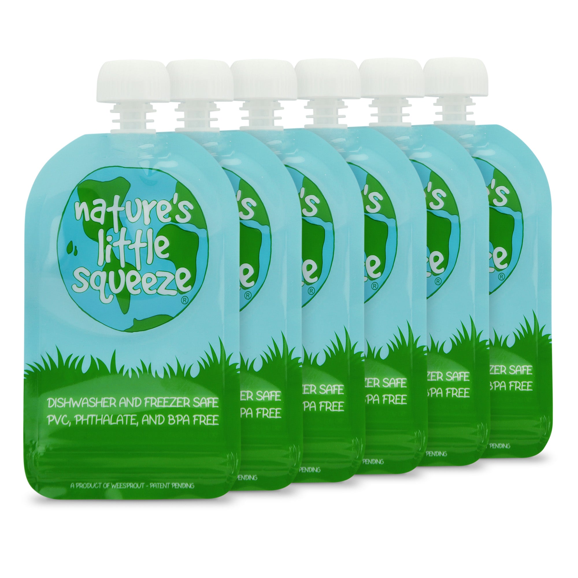 &quot;Nature&#39;s Little Squeeze&quot; Reusable Food Pouches - WeeSprout