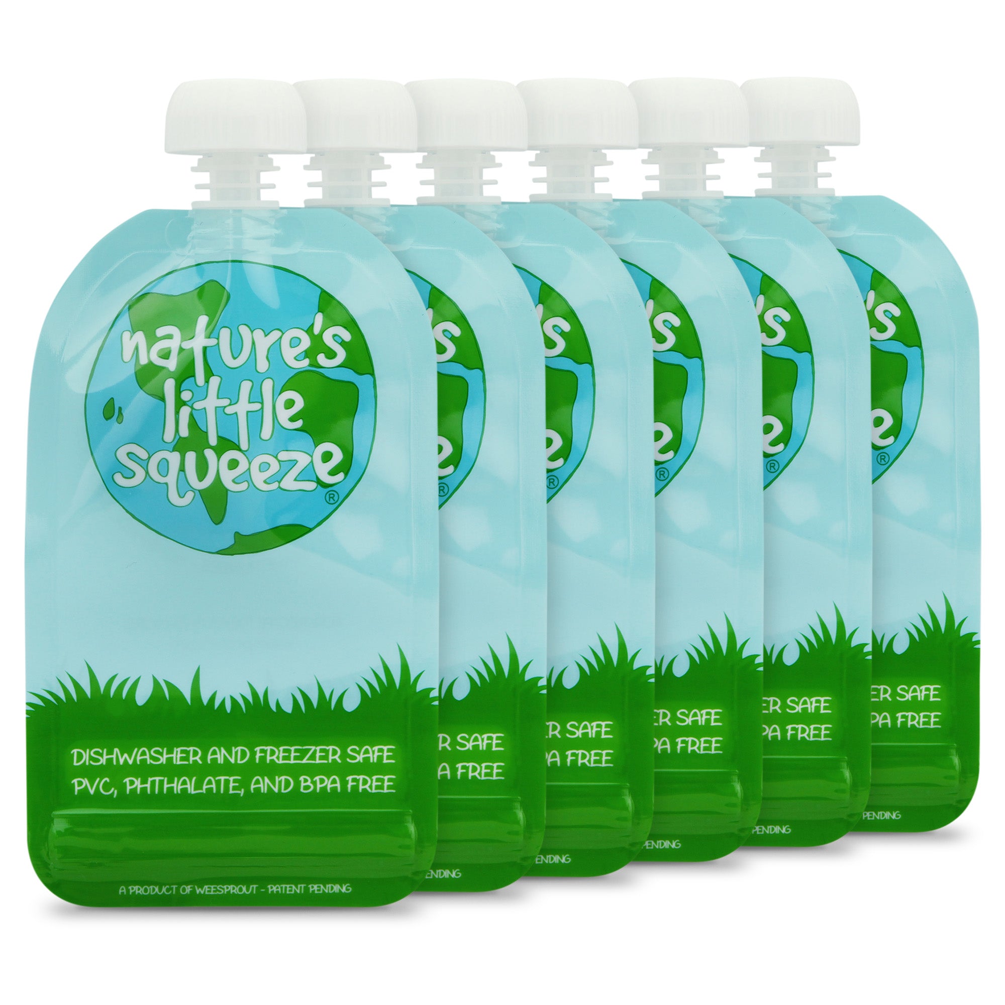 &quot;Nature&#39;s Little Squeeze&quot; Reusable Food Pouches - WeeSprout