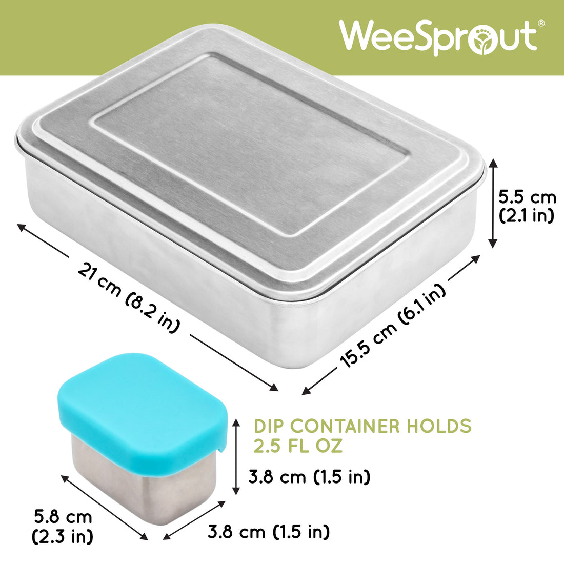 Stainless Steel Dip Containers With Lids