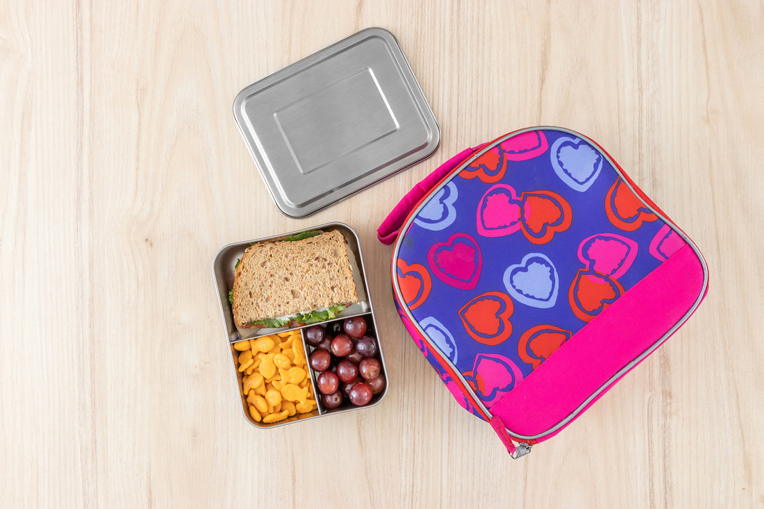 WeeSprout 18/8 Stainless Steel Bento Box (Compact Lunch Box) - 3 Compartment Metal Lunch Containers, for Kids & Adults, Bonus