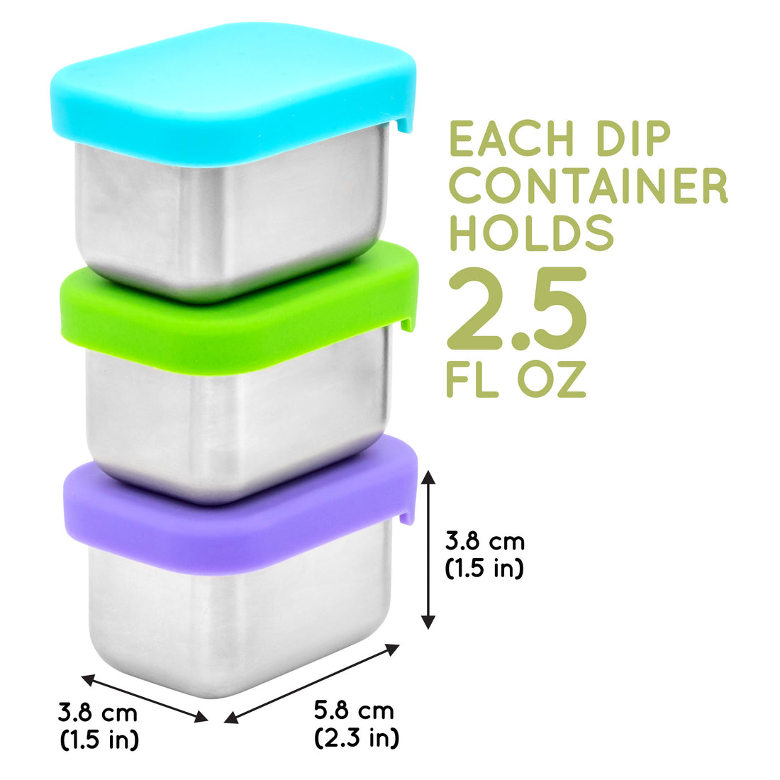 Leak-Proof Snack and Dip Containers