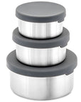 Stainless Steel Food Storage Containers – Set of 3 (3 oz, 6.10 oz, 12.85 oz)