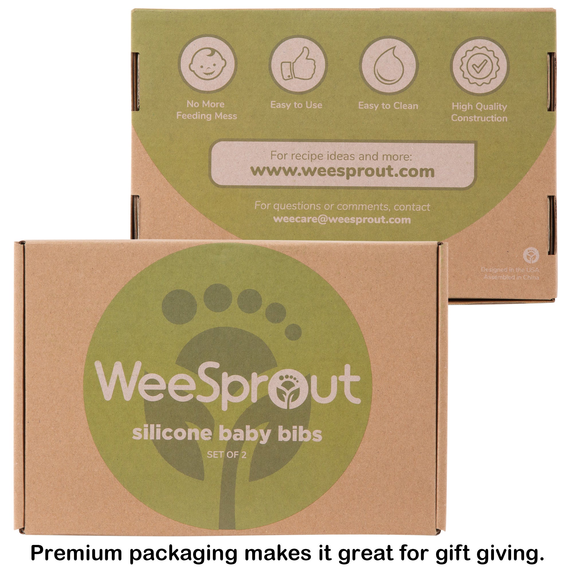 Silicone Bibs for Babies & Toddlers WeeSprout