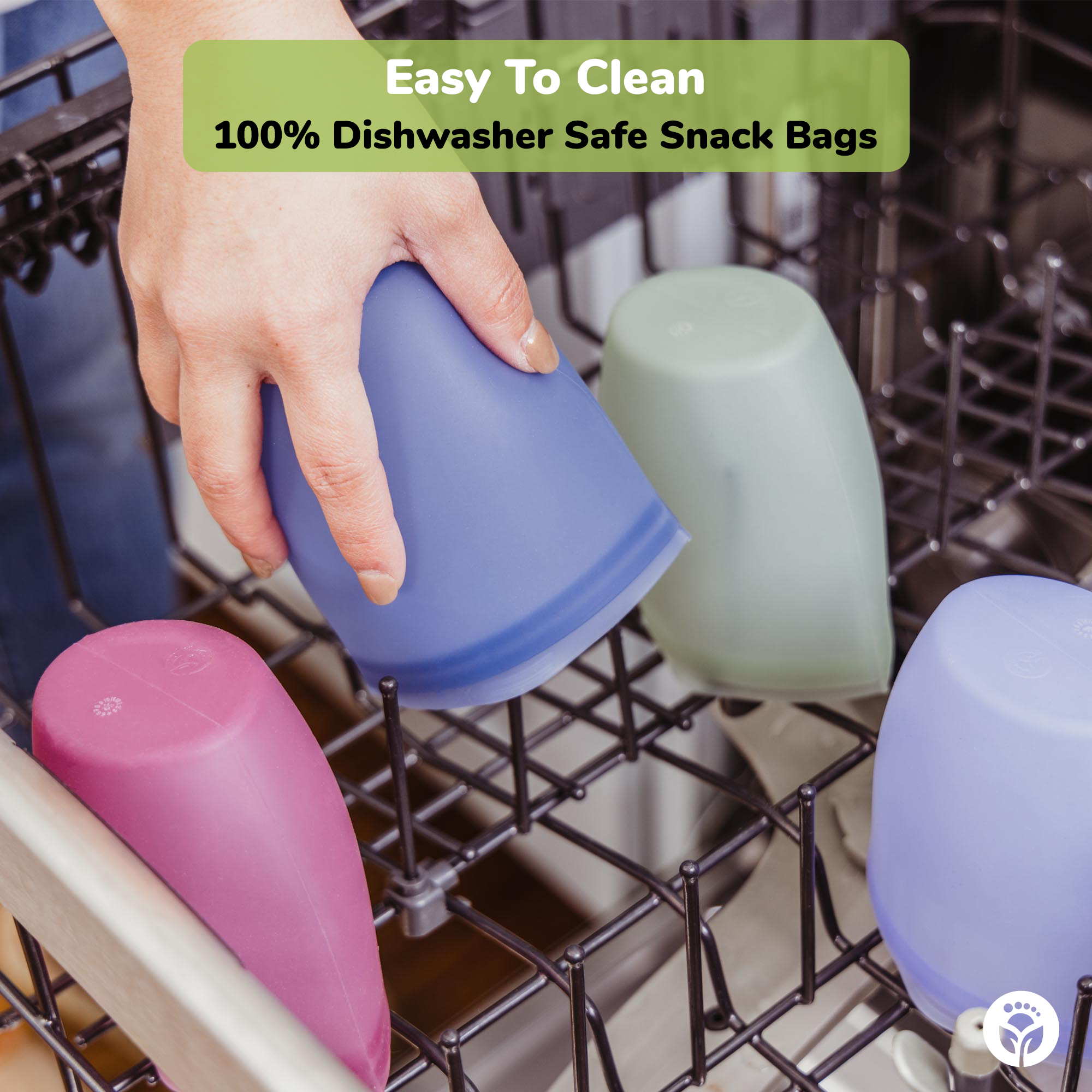 Reusable Silicone Snack Bags – Set of 4 (Kid-Sized)